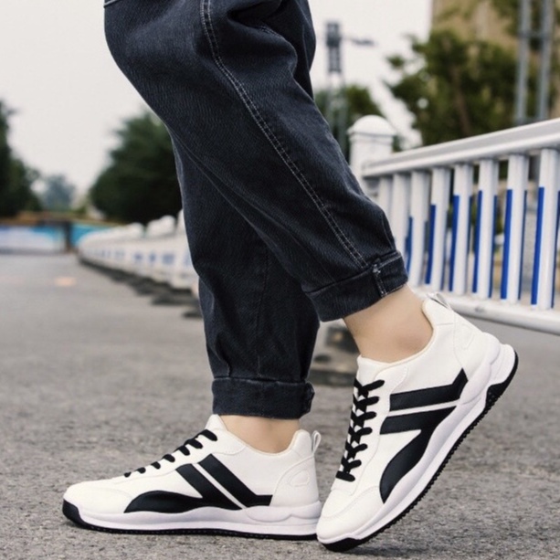 Giày Sneaker Nam Trắng Thể Thao Da PU Bền Đẹp Hot Trend 2022.G15