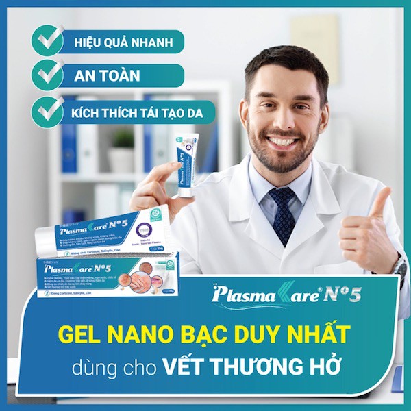 Gel bôi da PlasmaKare No5 kháng khuẩn, hết ngứa, lành nhanh loét, vết thương hở, xử lý mọi vấn đề về da