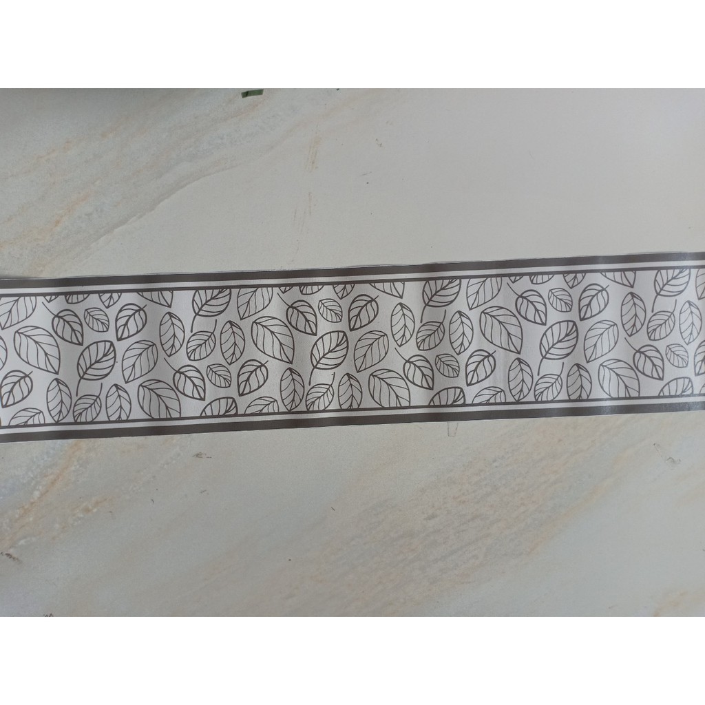 Cuộn 10m len dán viền tường keo sẵn lá nâu keo sẵn (cao 10cm)