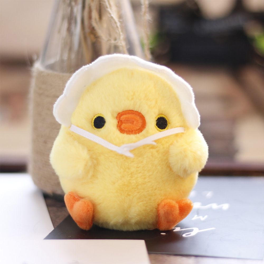 Móc khóa hình gà con nhồi bông đáng yêu