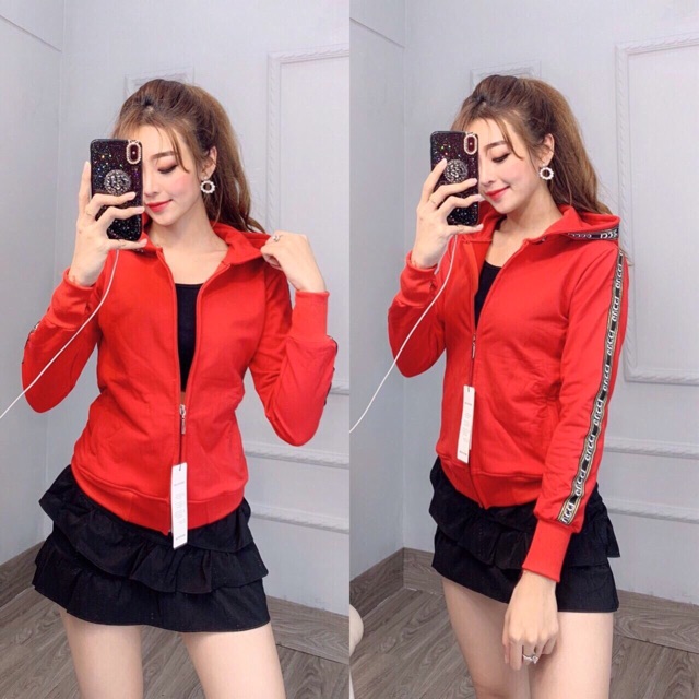 Áo khoác nữ thun da cá viền tay nón kim tuyến có ảnh thật | BigBuy360 - bigbuy360.vn