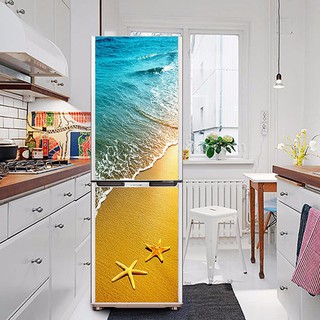 Decal dán tủ lạnh 3D - Hot trend - Miếng dán tủ lạnh Sao Biển - Chống thấm