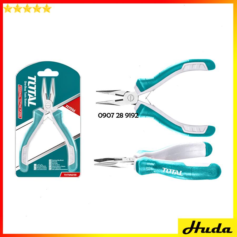 Kềm răng cắt đứt mũi cong nhọn mini 115mm nhiều loại Total Ingco kìm dẹp uốn vòng đầu bóng chống gỉ 12345