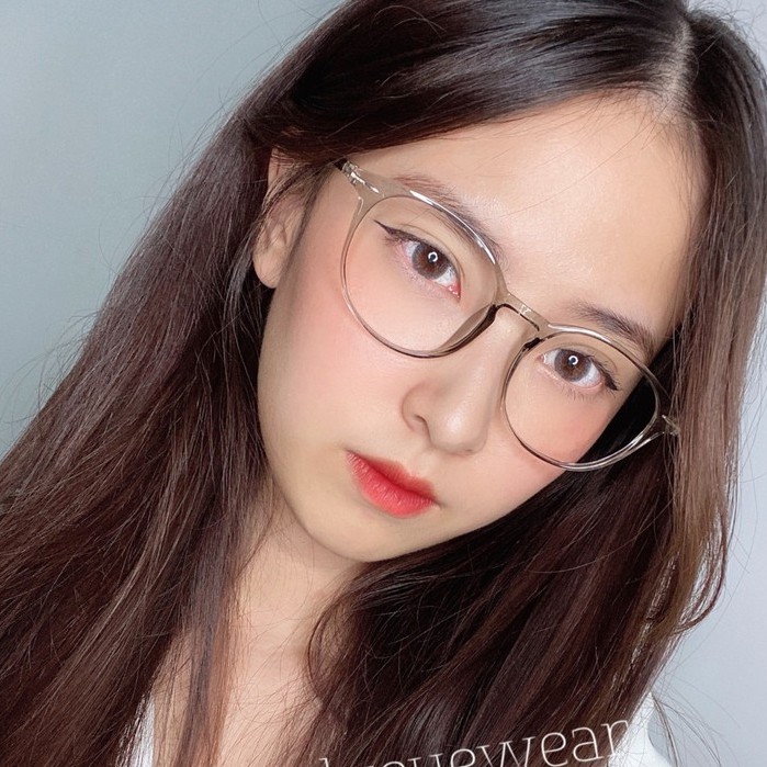 Gọng kính cận nhựa dẻo Lilyeyewear thiết kế mắt tròn, phụ kiện nam nữ nhiều màu sắc - 215