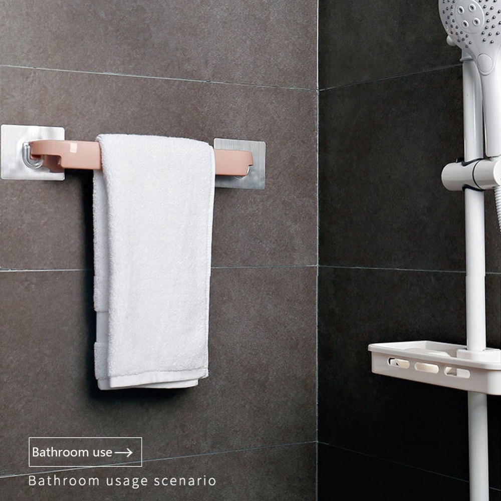 Giá đỡ treo khăn gắn tường bằng PP đa chức năng không cần khoan lỗ