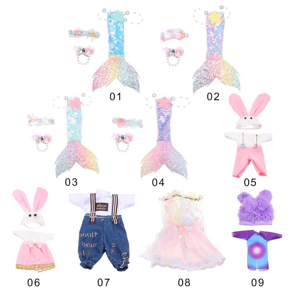 RAINBOW 1/8 Bjd Doll 16~17cm Dolls Dress Doll Supplies Toys Clothes Toys Lace Skirt Accessories Sewing Kids Toy DIY Fabric Summer