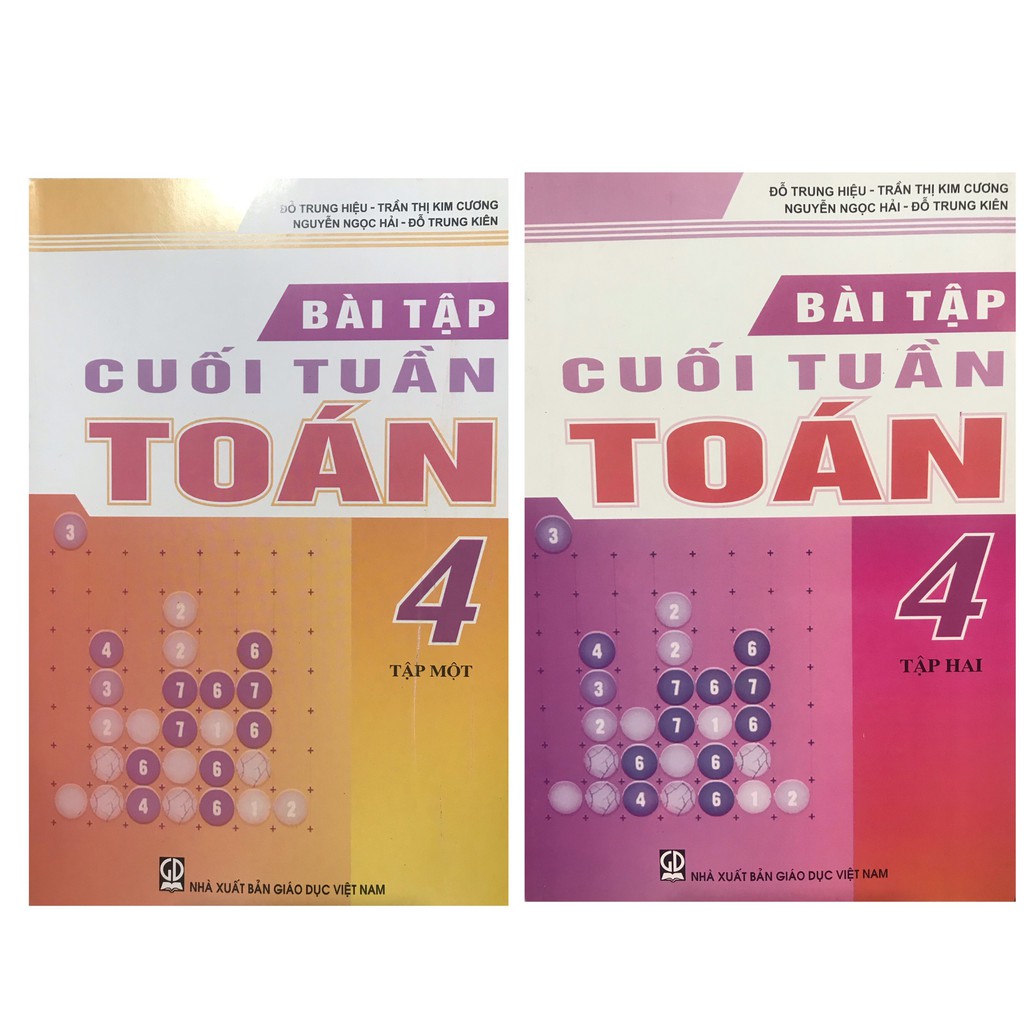 Sách - Combo Bài tập cuối tuần Toán lớp 4 ( 2 tập NXB giáo dục)