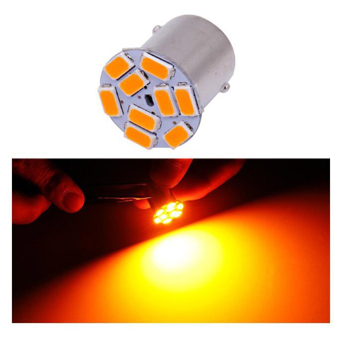 Bộ 10 bóng đèn led Kevanly 1156 BA15S 1157 BAY15D BAU15S py21w P21W 12V/ 24V trắng cho đèn lùi và đèn xi nhan xe ô tô
