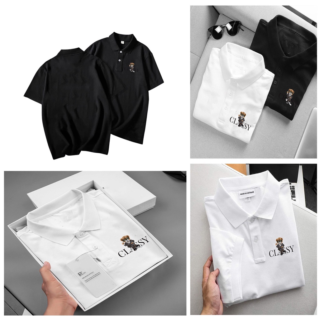 Áo Thun polo ,áo cổ bẻ tay lỡ bo cổ chất liệu vải cá sấu cotton from dáng hàn quốc thích hợp cho mùa hè thoáng mát