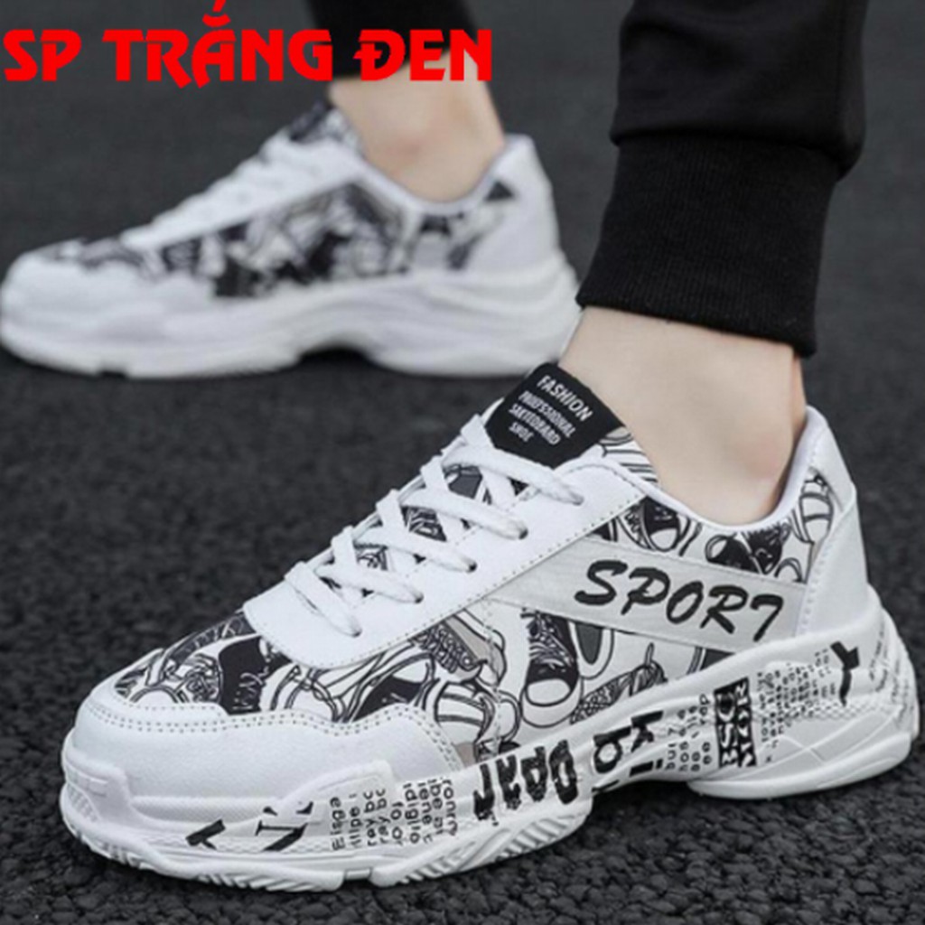 Giày Sneaker Nam thể thao màu trắng cổ cao cho học sinh phong cách Hàn Quốc TAKUTA mã HVC | BigBuy360 - bigbuy360.vn