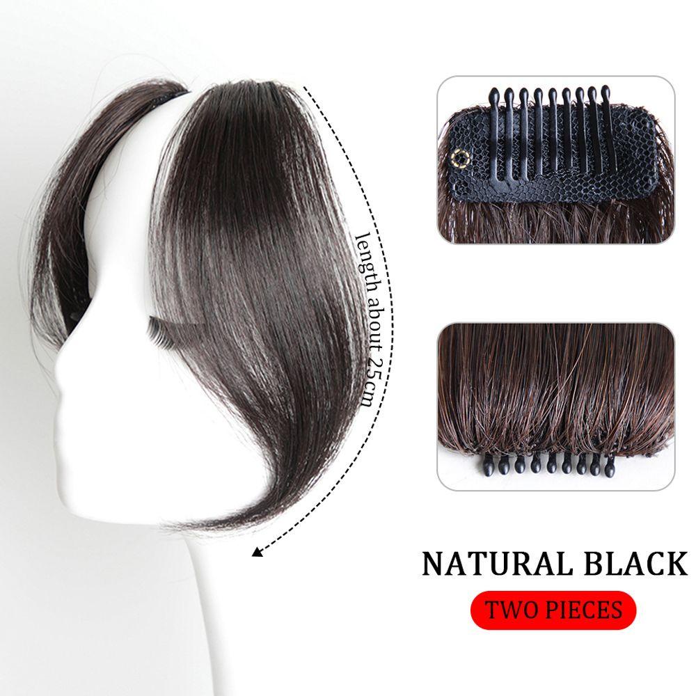 Tóc Mái Dài Giả Hai Mặt Dạng Kẹp Tua Rua Thời Trang Thanh Lịch