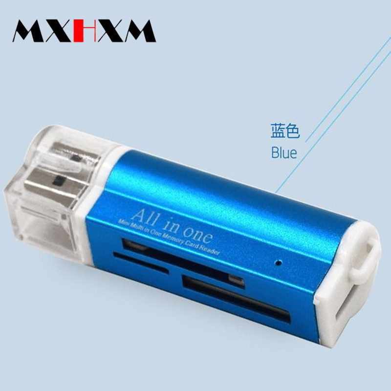 Aluminum Alloy Lighter Card Reader All-in-One Reading Card USB2.0 Four-in-One Multi-Function Card Reader