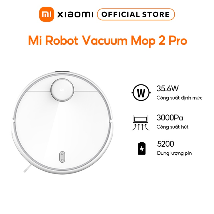 Robot hút bụi Xiaomi Vacuum Mop 2 Pro 10.000 lần rung/phút, lau nhà nhanh sạch vượt trội