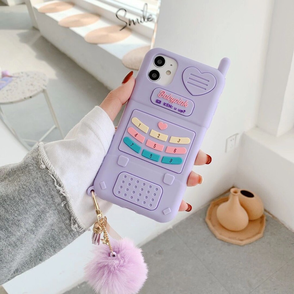 Ốp Điện Thoại silicone Mềm Hình cellular Màu Tím Cho iPhone 7 8 Plus x xs max XR 14 Plus 11 12 pro max 13 pro max 14 pro max