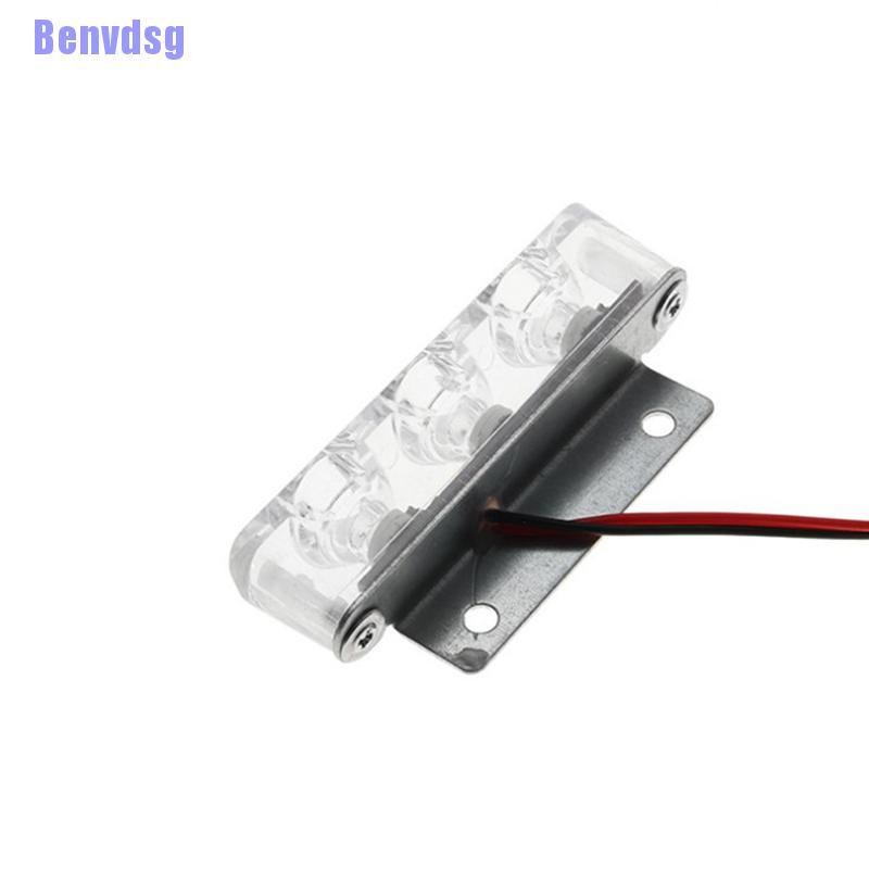 Set 2 đèn led 3 bóng 12V 12W cảnh sát cho xe hơi xe máy