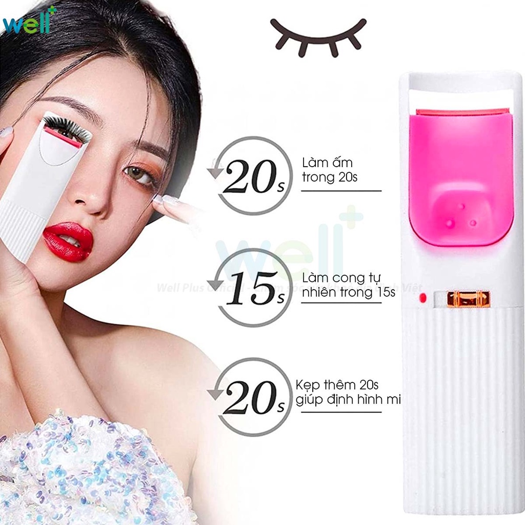 Máy Uốn Mi Bằng Nhiệt An Toàn, Dụng Cụ Uốn Lông Mi Cong Tự Nhiên Bằng Nhiệt Kiểm Soát Nhiệt Độ Thông Minh