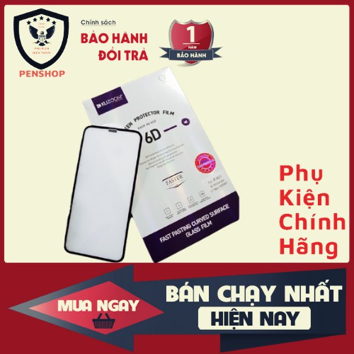 Kính cương lực full màn chống bụi màng loa cho IPhone X,Xs,Xr x Xs Max,11,Pro Max,12, 12mini, 12pro chính hãng Kuzoom 6D