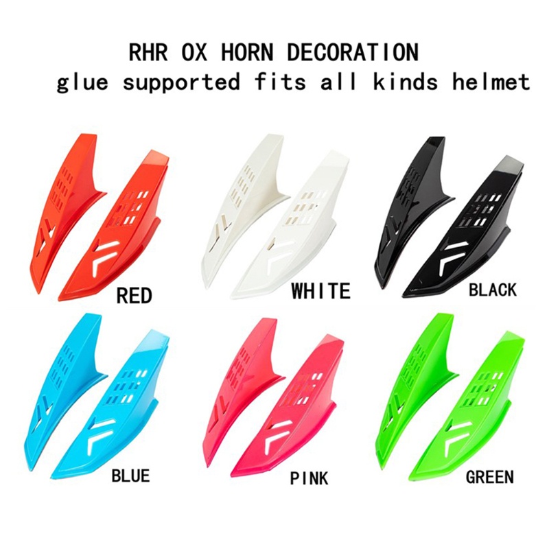 Set 2 Miếng Dán Trang Trí Nón Bảo Hiểm Xe Máy Hình Chiếc Sừng Dễ Thương