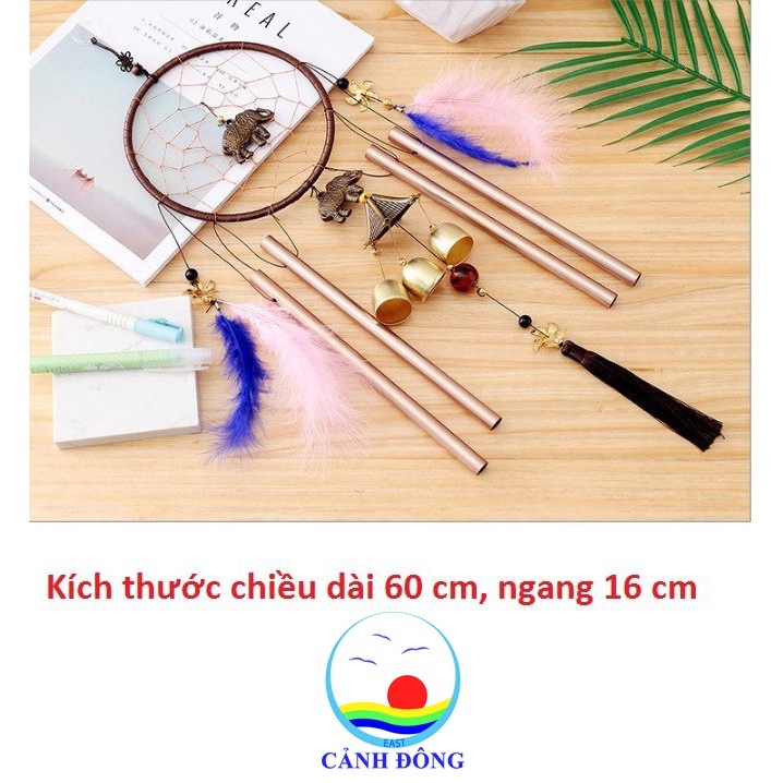 Chuông gió Dreamcatcher lưới bắt giấc mơ lông vũ mềm mại độc đáo sang trọng