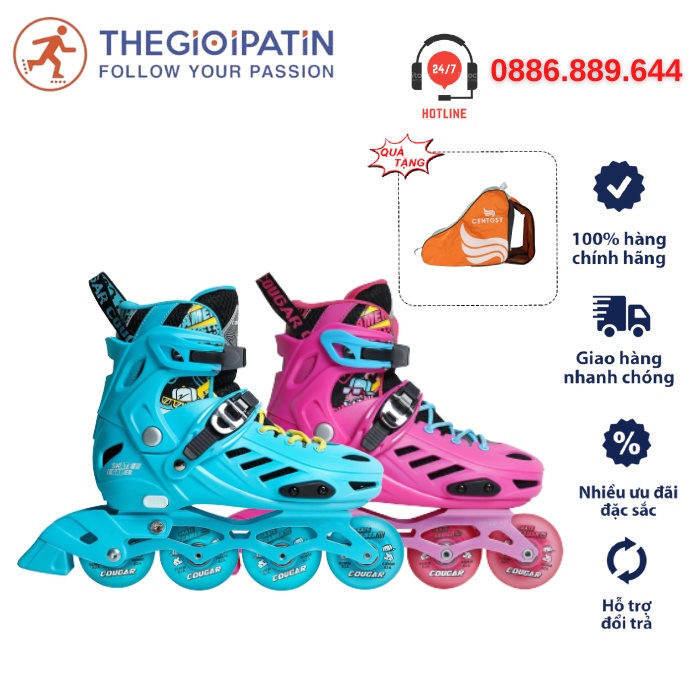 Giày Patin Trẻ Em Cougar 313,  Giày patin chính hãng cao cấp