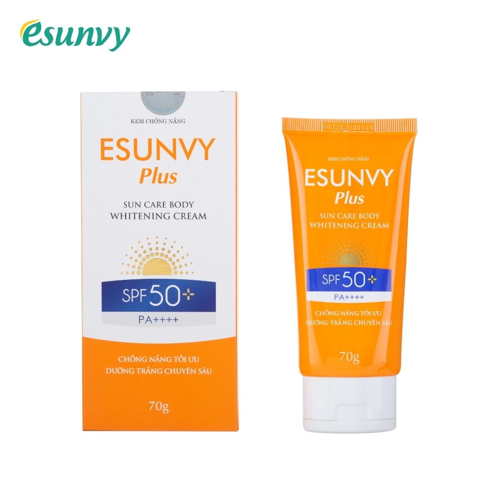 Kem Chống Nắng Esunvy Plus Sun Care Body SPF50+/PA++++ Bảo Vệ Da Tối Ưu, Dưỡng Trắng Chuyên Sâu Tuýp 70g TMP013