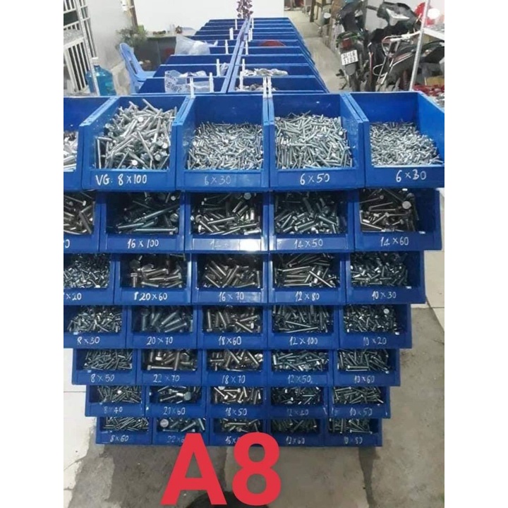 Khay nhựa A8 đựng linh kiện điện tử, ốc vít kim khí, đồ điện nước