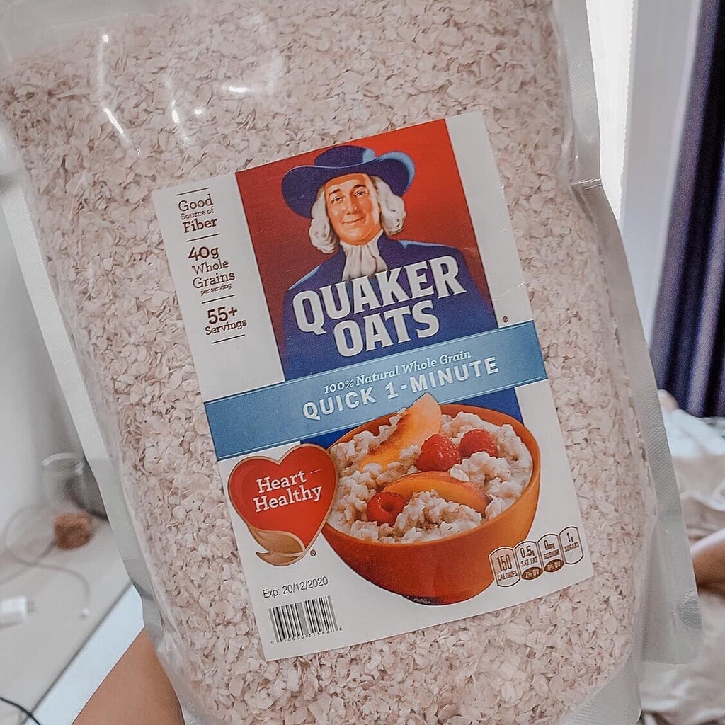 Yến mạch giảm cân quacker oats cán dẹt 1kg hỗ trợ giảm cân hiệu quả cho người healthy