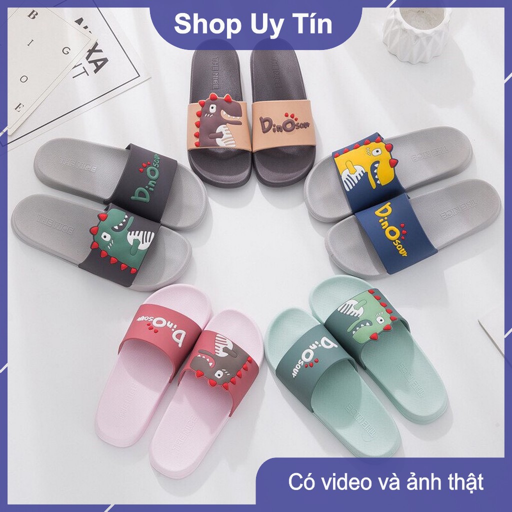 Dép Quai Ngang Dino, Dép Khủng Long Cute Lạc Lối, Nhựa Lite Siêu Dẻo DP32