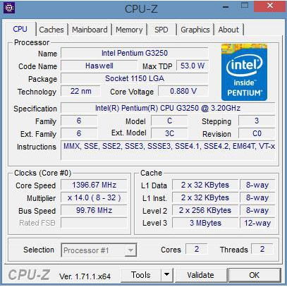 CPU Intel Pentium G3250 (3M Bộ nhớ đệm, 3.20 GHz) Socket 1150 hỗ trợ dòng Main H81, B85, Z87, Z97...