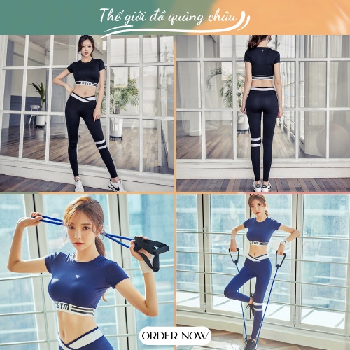 Set bộ tập GYM,YOGA, AEROBIC vải co giãn, mẫu mới 2022, thiết kế trẻ trung - Hàng Quảng Châu Cao Cấp (BT21)
