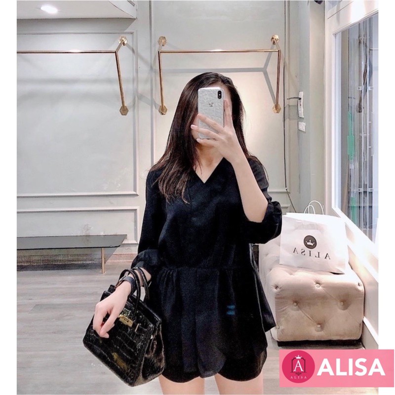 (SALE) Áo đen tay bồng - ALISA