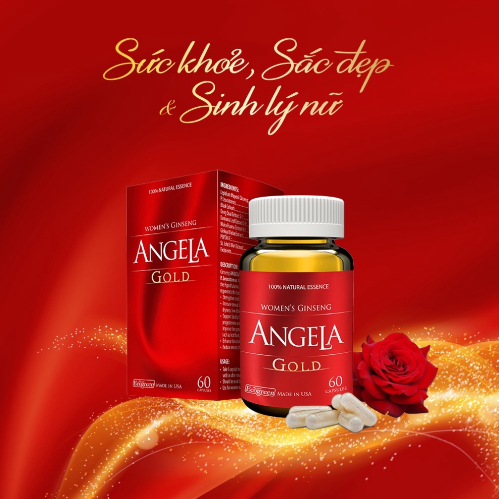 [Chính hãng] Viên uống ANGELA GOLD tăng cường sinh lý nữ (60 viên)  Date mới