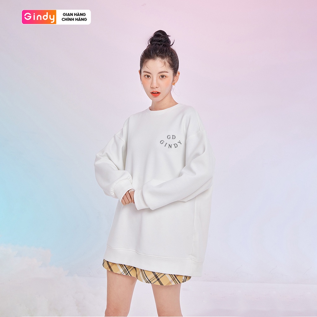 Áo nỉ dài tay sweater form rộng nữ GINDY cánh thiên thần hoodie chất nỉ Ulzzang Hàn Quốc thời trang thu đông A10115