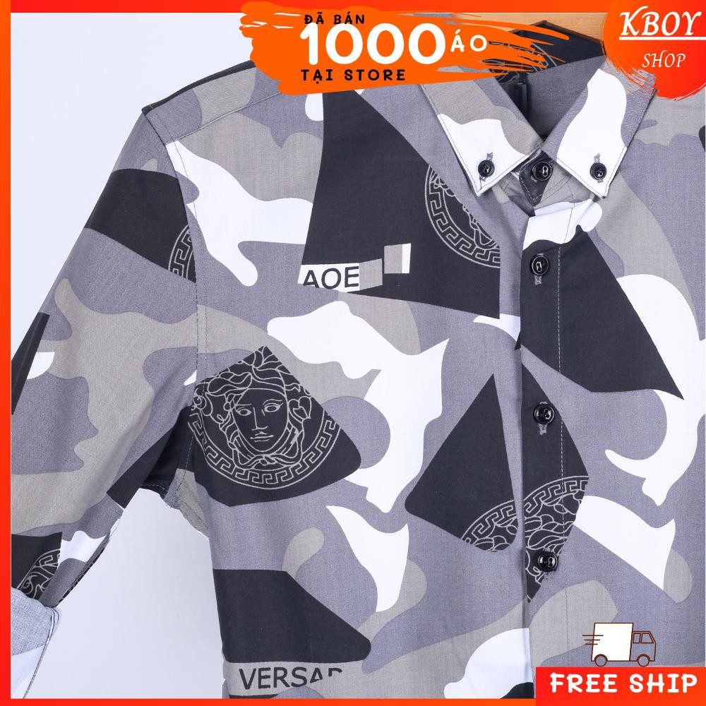 Áo sơ mi Sọc cao cấp- Nâu trắng/Xám/Xanh. Hàng quãng châu cao cấp.Thấm hút,co giãn tốt,bền màu,mền mịn - 6882 | BigBuy360 - bigbuy360.vn