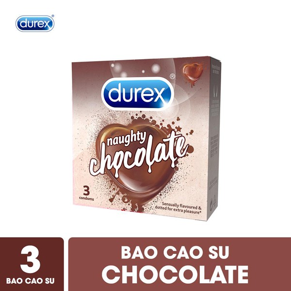 Bao cao su hương socola Durex Naughty Chocolate (Hộp 3 bao)
