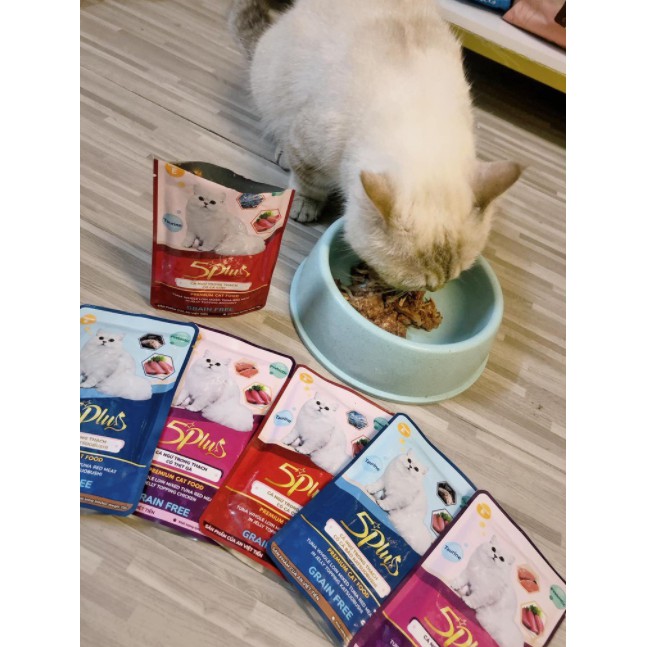 Pate 5Plus giá rẻ dành cho mèo mọi lứa tuổi 70g_kích thích tiêu hoá, lành bụng_Titipets