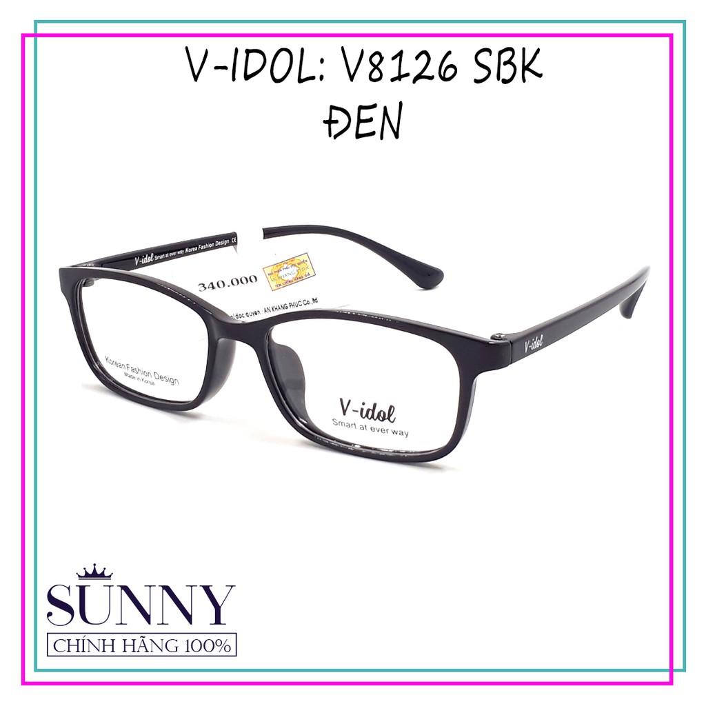 Gọng kính cận V-idol V8126 chính hãng, thiết kế dễ đeo bảo vệ mắt