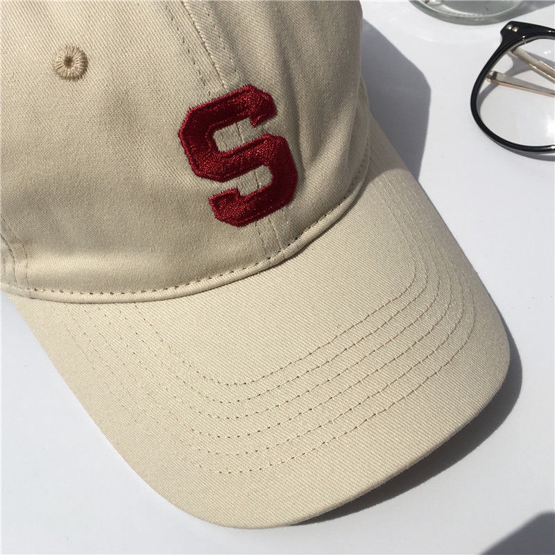 Mũ lưỡi trai thêu họa tiết chữ S phong cách hiphop cá tính