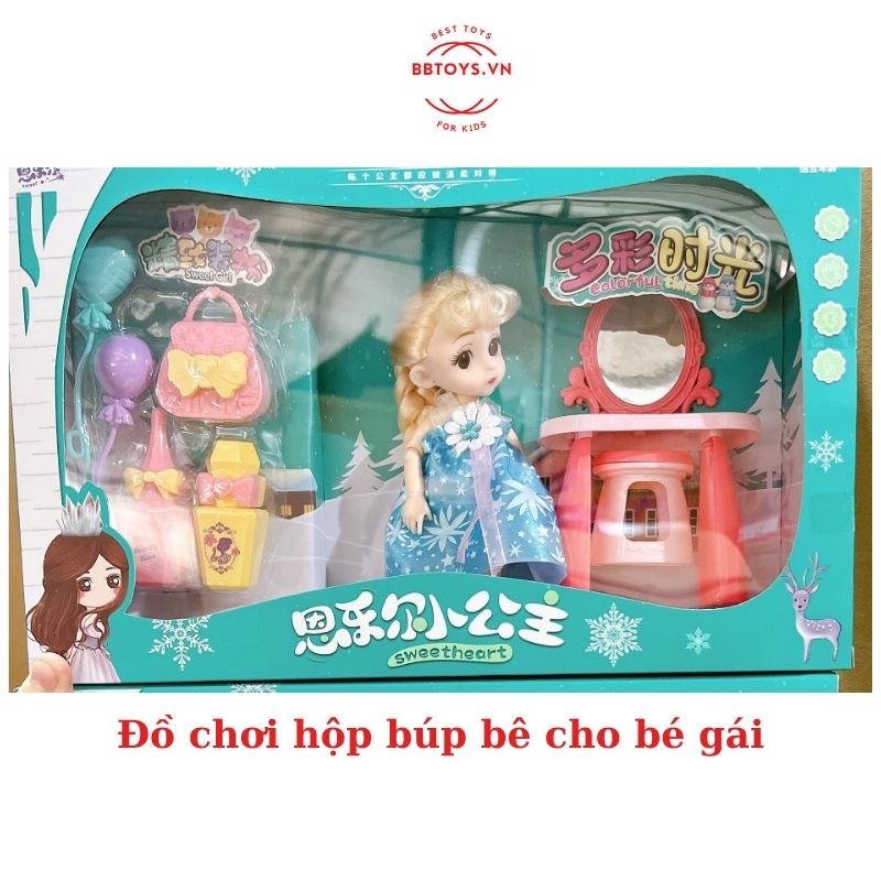 Đồ chơi hộp búp bê xanh cho bé gái (BBTOYS: 48)