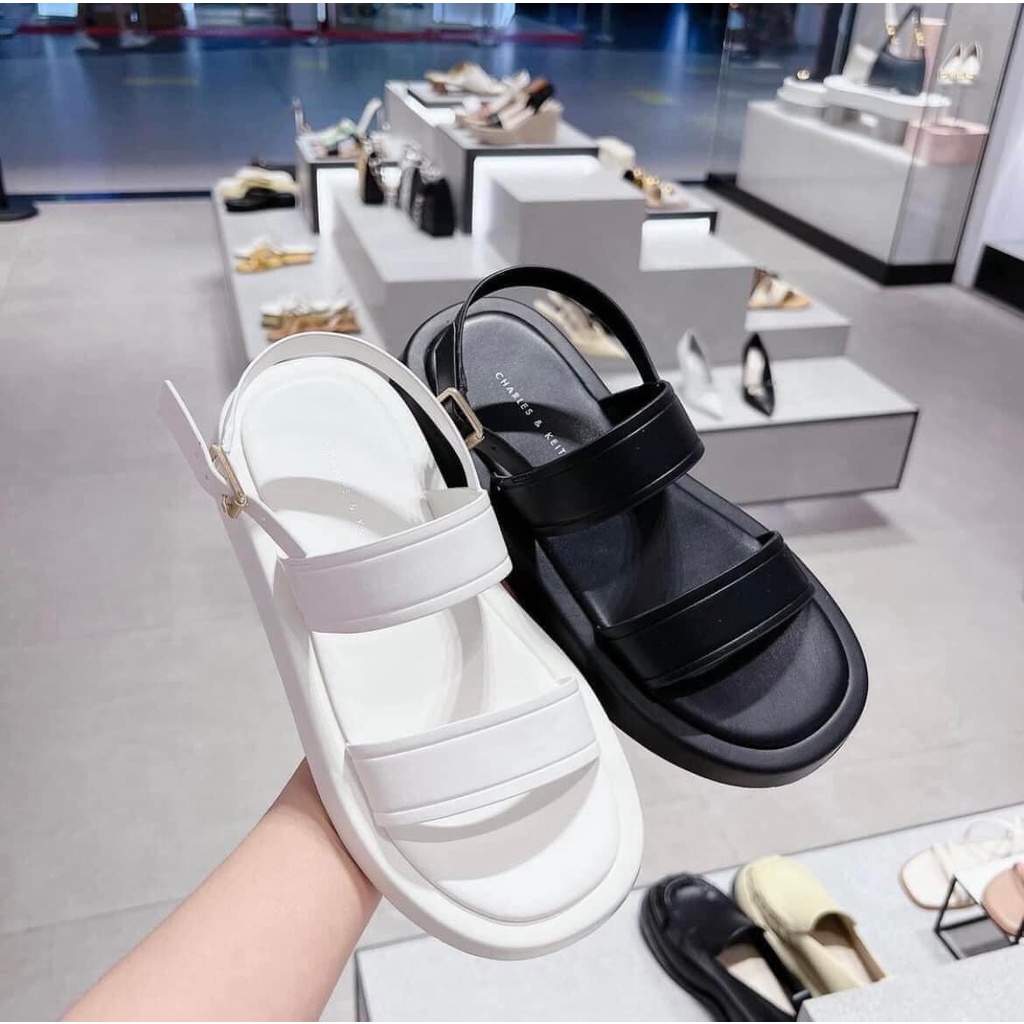 Dép quai ngang sandal nữ bản to C.N.K chất cao su siêu nhẹ mềm dẻo cực bền tôn chân kiểu dáng thời trang