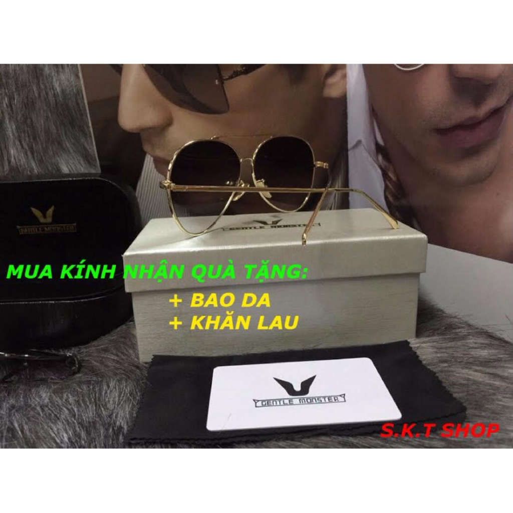 Kính mát nam nữ hot nhất( gọng vàng)