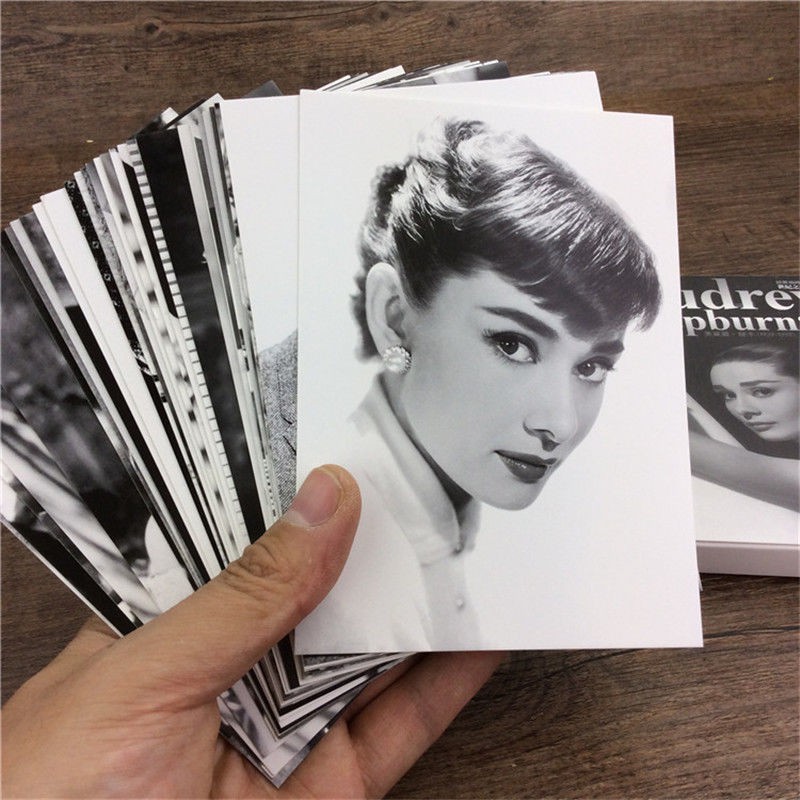 30pcs/lot Audrey Hepburn Vivien Leigh Classic post card vintage cards paper gift