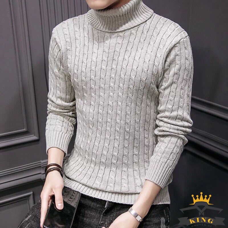 Áo Len Cổ Lọ Nam Nữ KING Vẹn thừng Dáng Ôm Chất Len Mềm Mịn Siêu dày siêu Ấm style Hàn Quốc Cao Cấp TPHCM T10