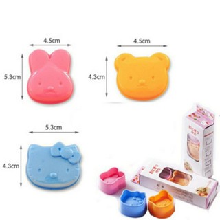 Set 3 khuôn ép cơm bento