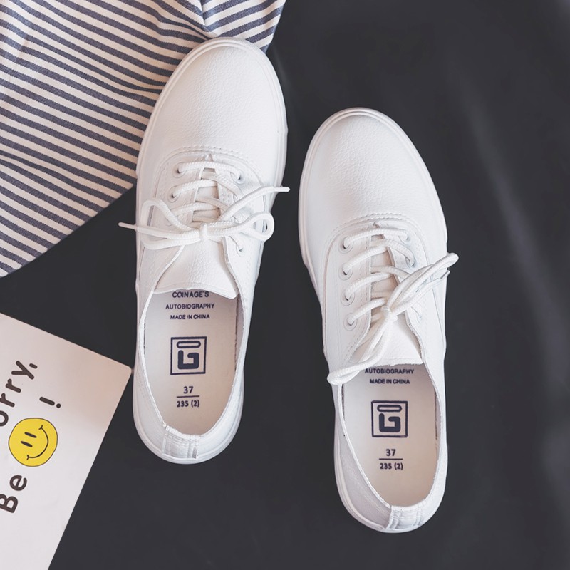 [Sẵn Trắng 37,38] Giày ulzzang trắng và đen #893