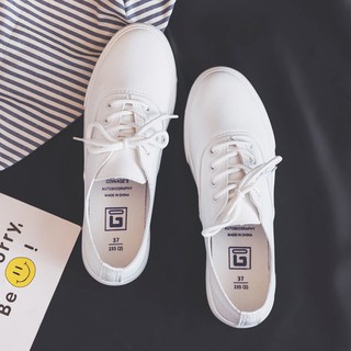 [Sẵn Trắng 37,38] Giày ulzzang trắng và đen #893
