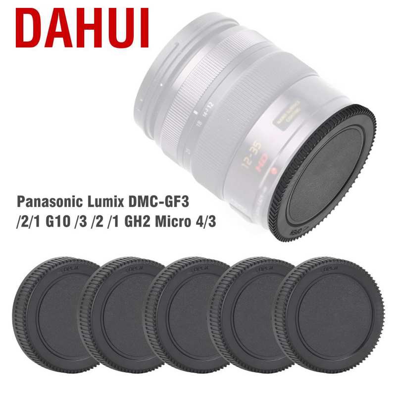 Set 5 Nắp Nhựa Bảo Vệ Ống Kính Máy Ảnh Panasonic Lumix Dmc-gf3 / 2 / 1 G10 3 / 2 / 1 Gh2 Micro 4 / 3