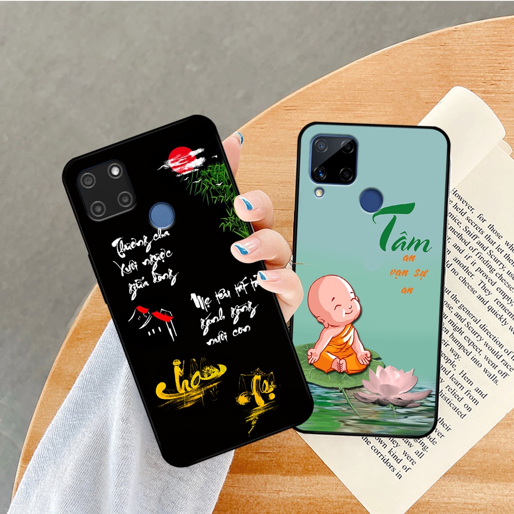 Ốp lưng Realme C12 - Realme C15 in hình phong cách chữ thư pháp cha mẹ, tài lộc