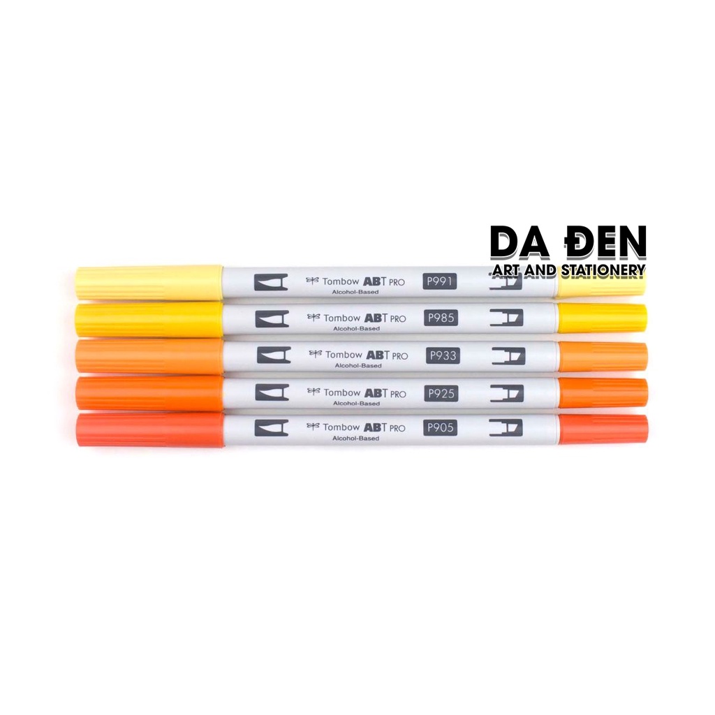 [DA ĐEN] Bộ 5 Bút Dual Marker Tombow ABT Pro - Orange Tones