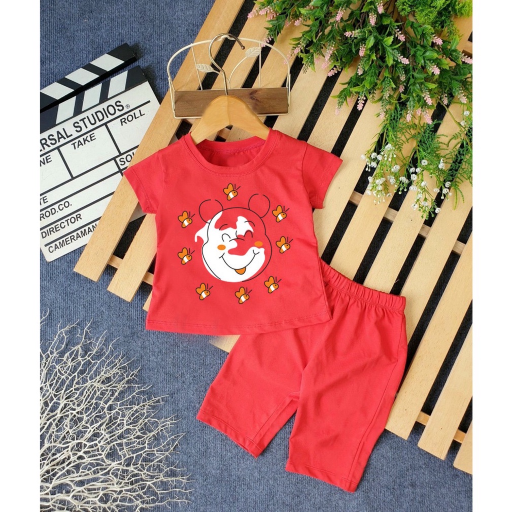 ( Khuyến mãi ) Bộ bé gái hình con gấu va đàn ong xinh đẹp cho bé gái cho bé từ 6-28kg .BDBG50. .